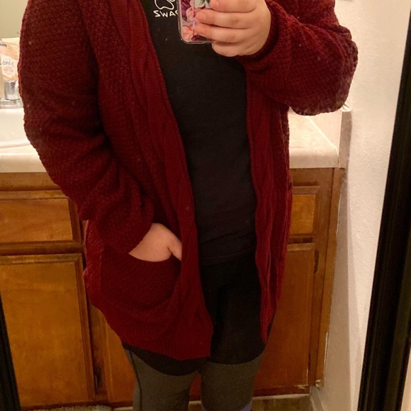 Beautiful Women’s Open Front Long Sleeve Boho Boyfriend Knit Chunky Cardigan - Picture 2 of 11